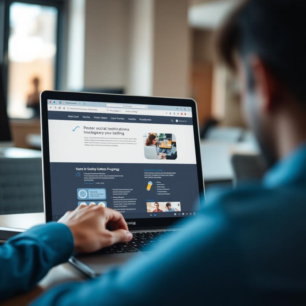 Person duke kontrolluar webfaqen e biznesit në laptop për gabime pas lansimit — mirëmbajtje webfaqe profesionale Kosovë