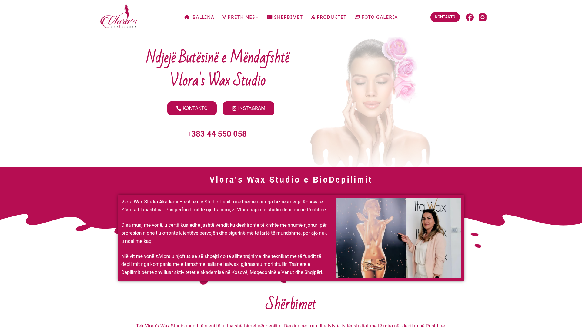 Vlora Wax Studio — Projekt i WebFaqe