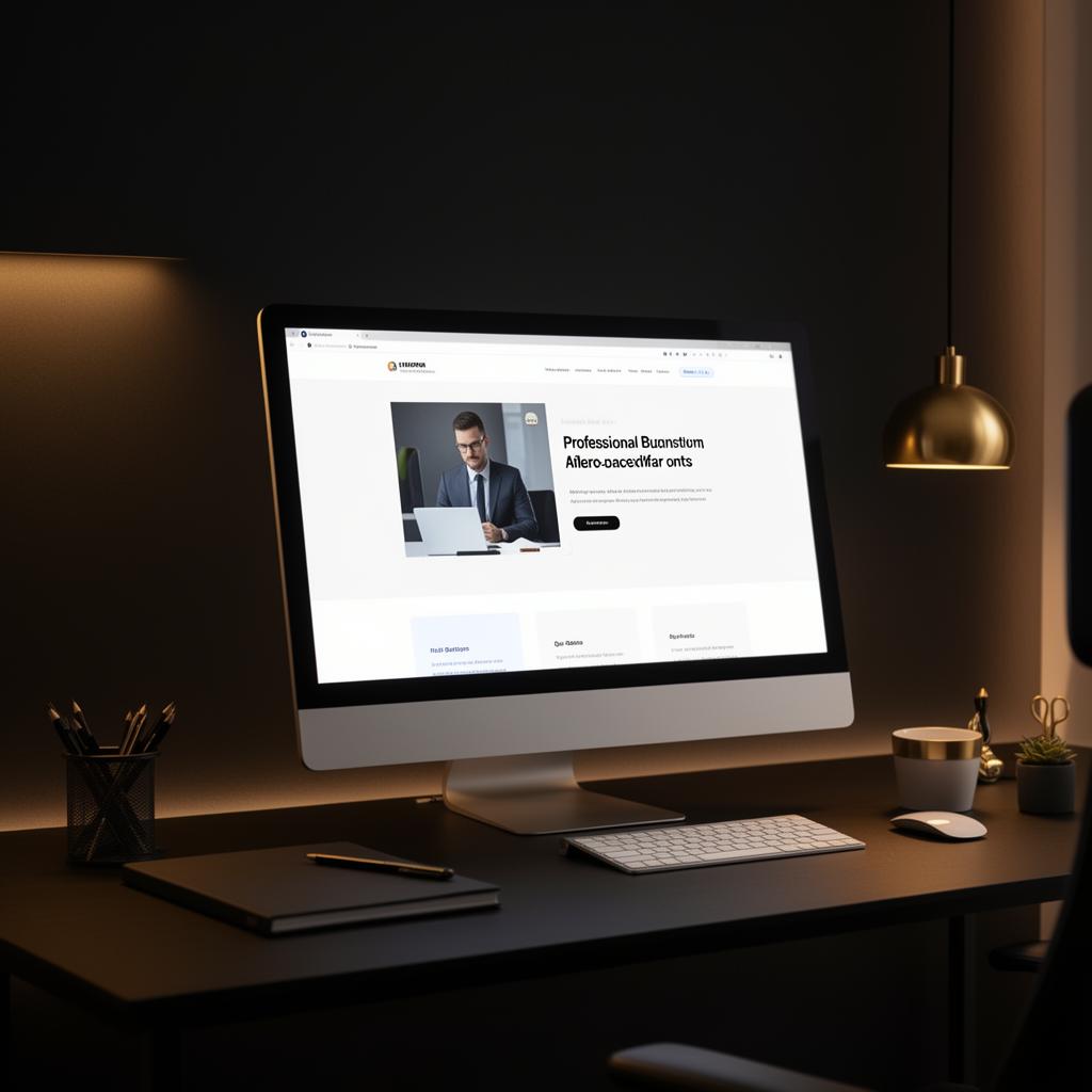 Procesi i web design-it — dizajner duke punuar në një webfaqe moderne biznesi