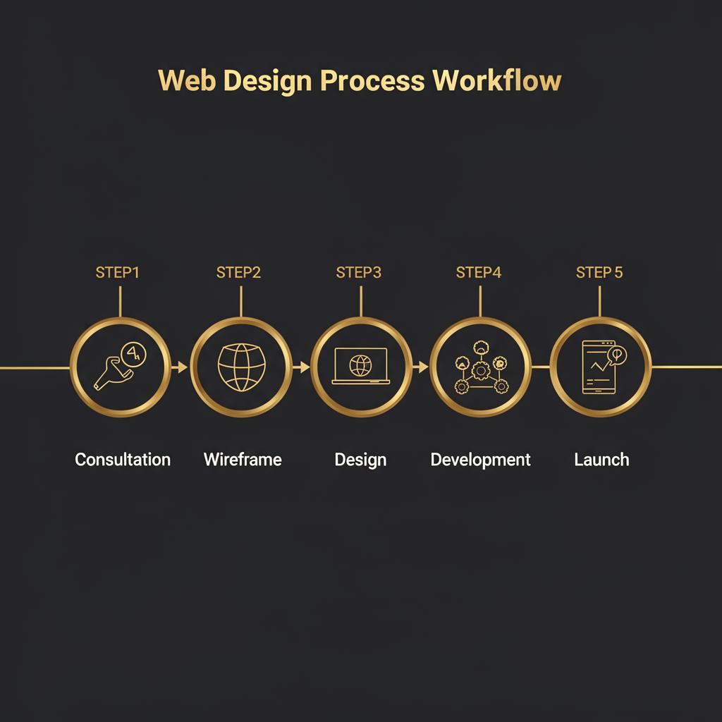 Diagrami i procesit të web design-it — 5 hapa nga konsultimi deri te publikimi